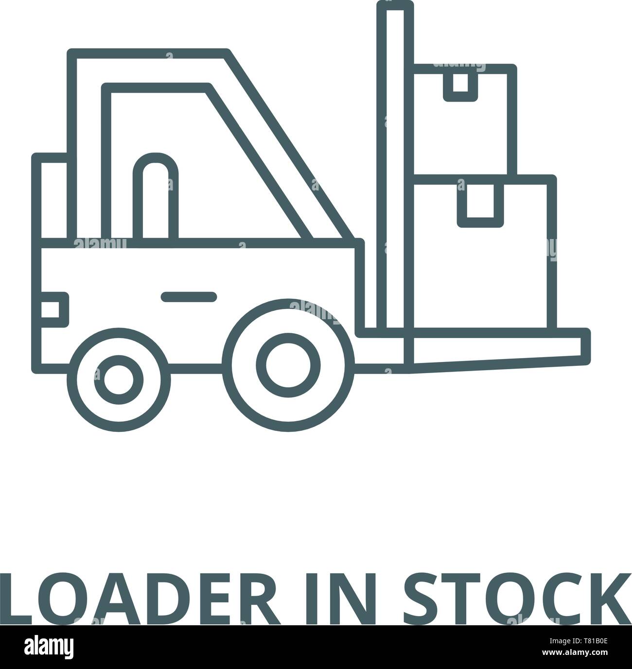 Loader in stock vector line icon, linear concept, outline sign, symbol ...