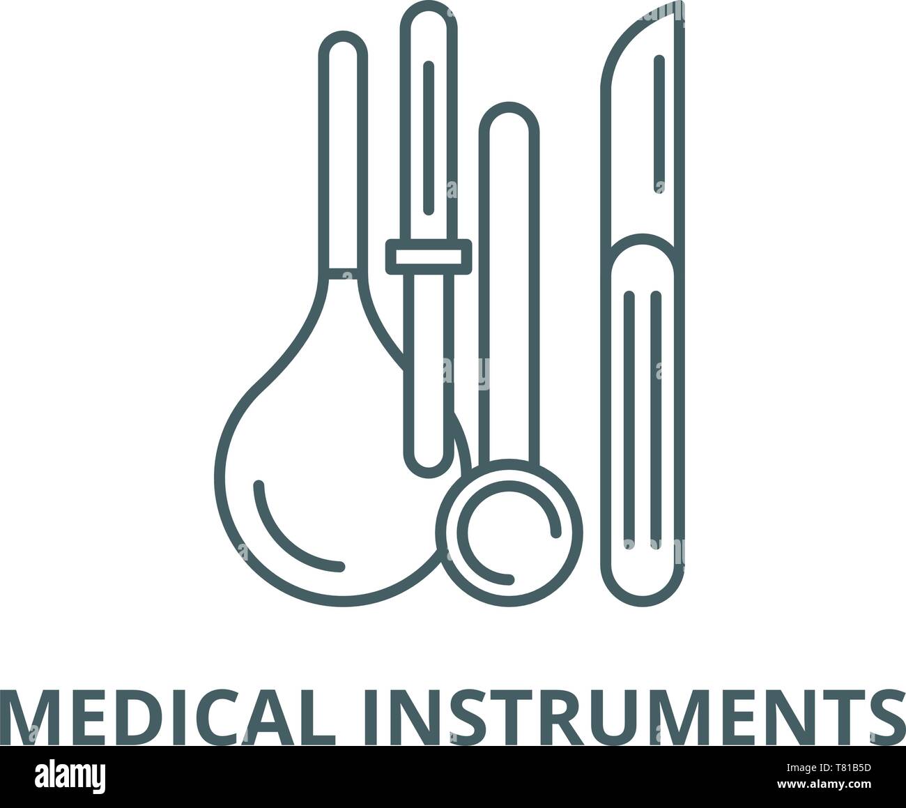 Medical instruments vector line icon, linear concept, outline sign
