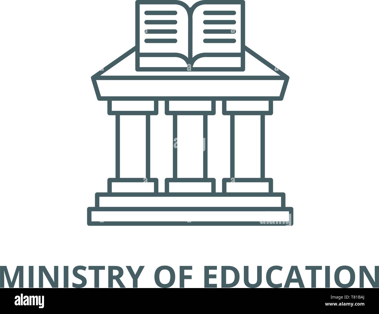 Ministry of education vector line - Ministry Of Education Vector Line Icon Linear Concept Outline Sign Symbol T81BAJ 