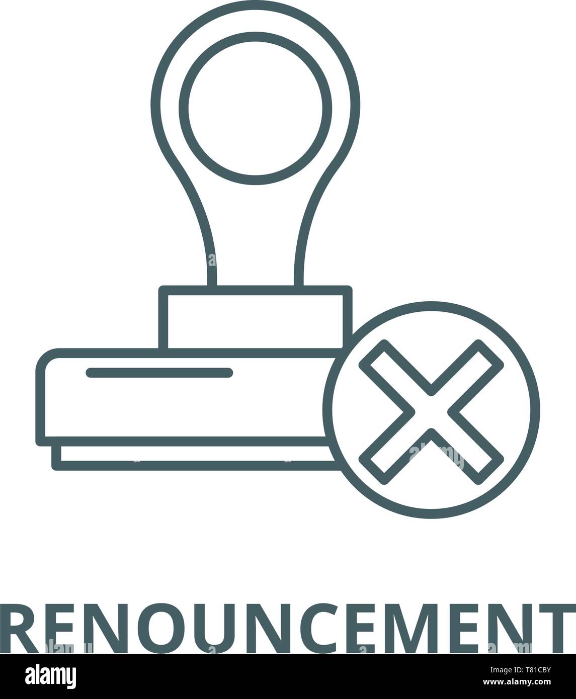 Renouncement vector line icon, linear concept, outline sign, symbol Stock Vector
