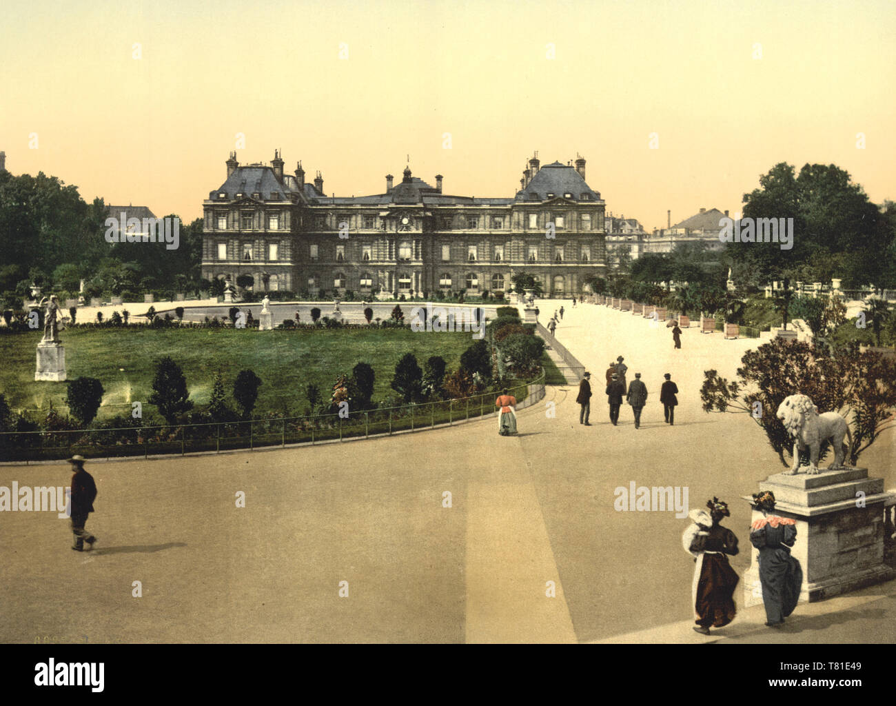 The Luxembourg Palace, Paris, France, circa 1900 Stock Photo