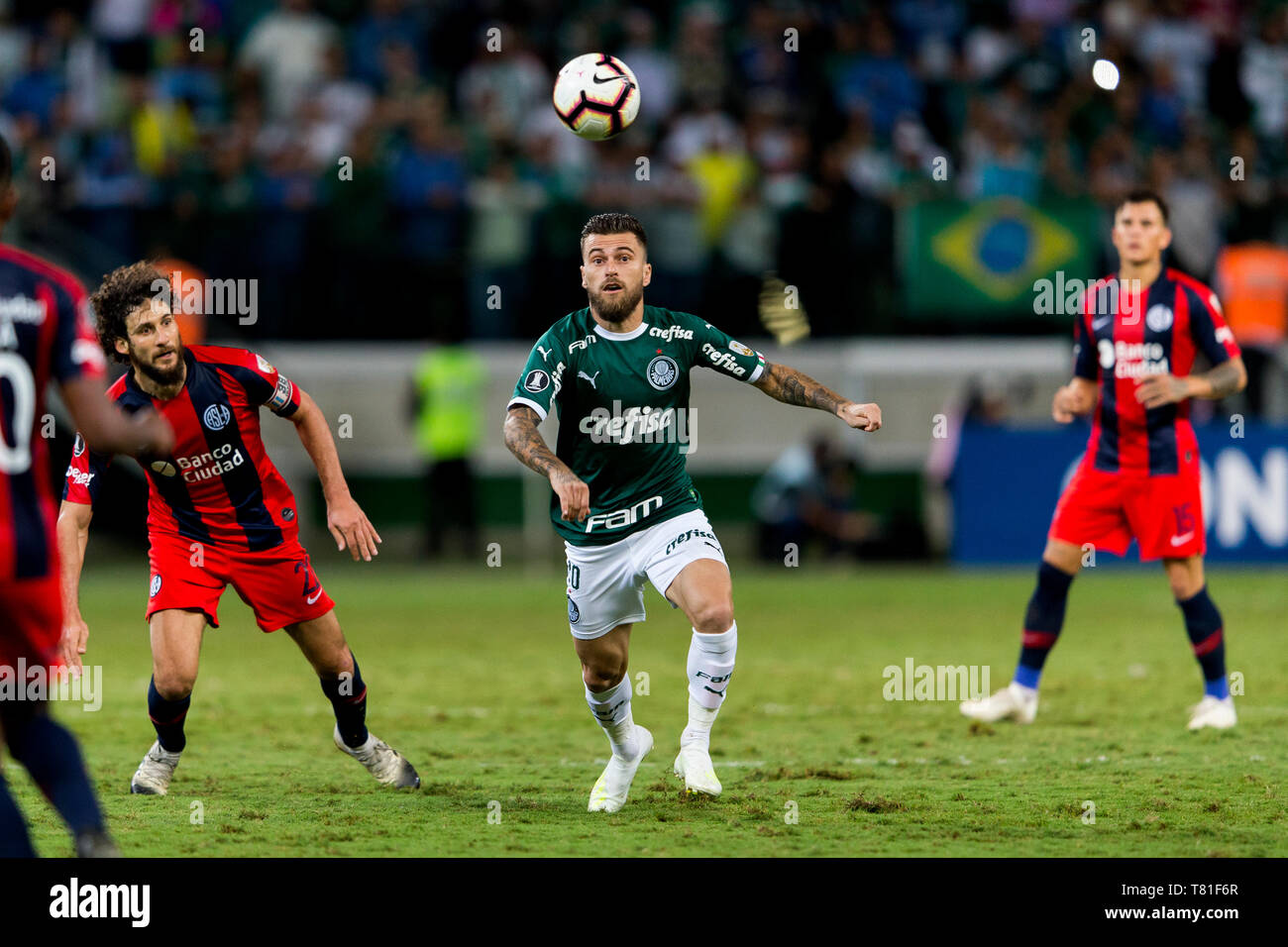 SÃO PAULO, SP, 08.05.2019: Football - PALMEIRAS-SAN LORENZO-ARG - Lucas Lima of Palmeiras, during match between Palmeiras and San Lorenzo-ARG, valid f Stock Photo