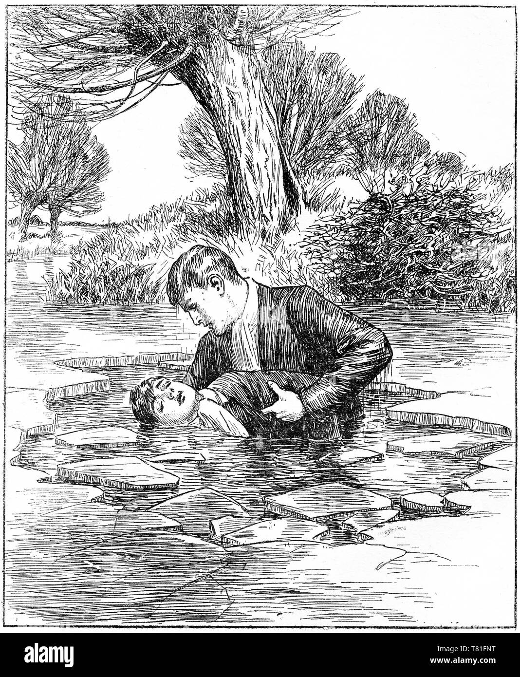 Drowning Person Drawing