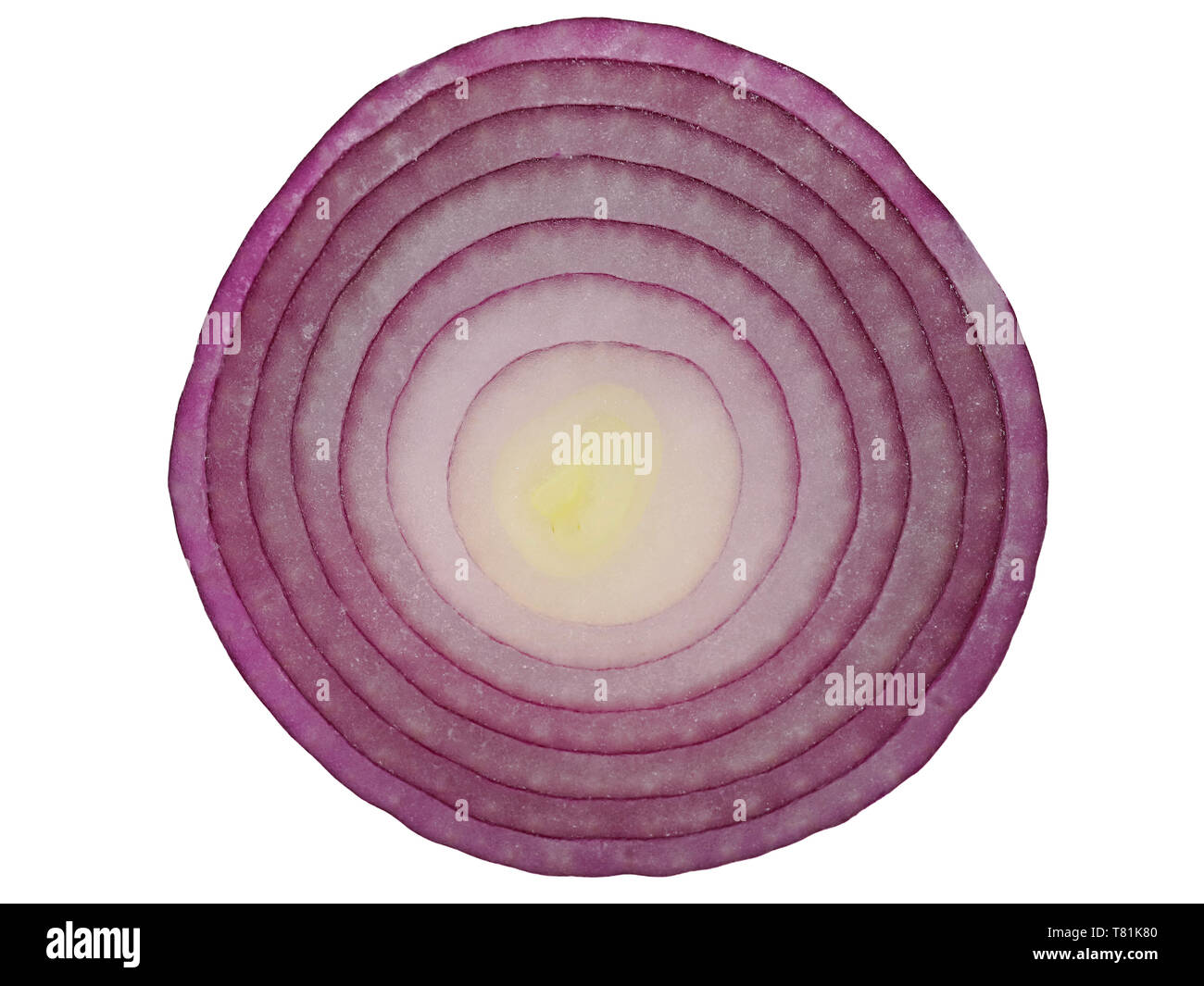 Slice of red onion isolated on white background Stock Photo - Alamy