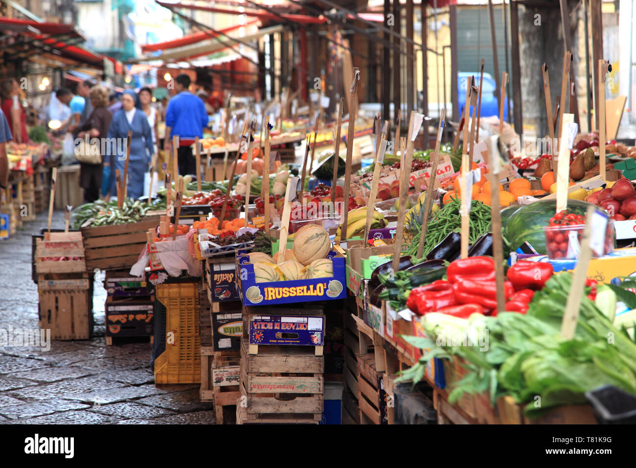 The Capo market in Palermo Sicily Italy Stock Photo Alamy