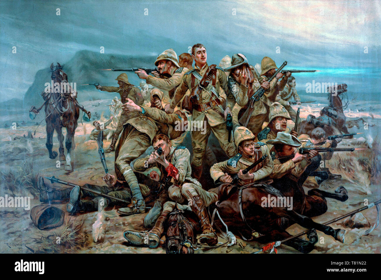 Boer War, Battle of Elands River, 1901 Stock Photo