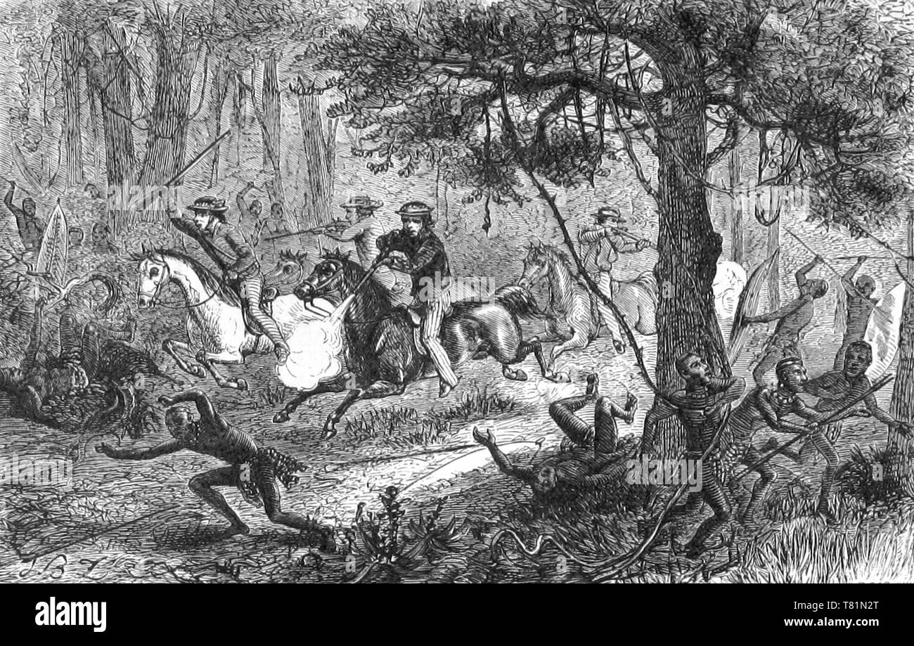 Boers Defeat Matabele Raiding Party, 1837 Stock Photo