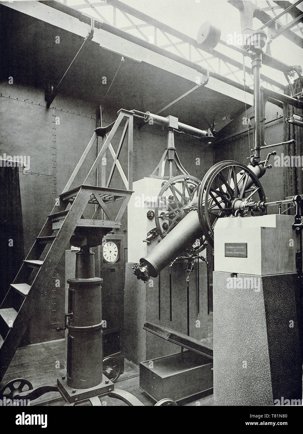 Meridian Circle, Paris Observatory, 19th Century Stock Photo