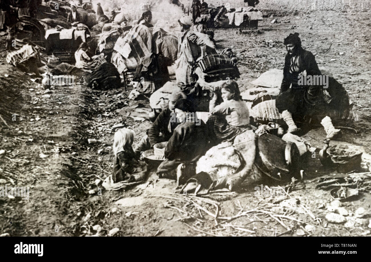 Assyrian Genocide, Assyrian Refugees, 1919 Stock Photo