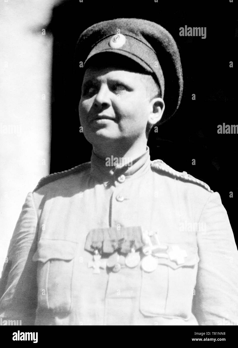 WWI, Maria Bochkareva, Russian Army Officer Stock Photo