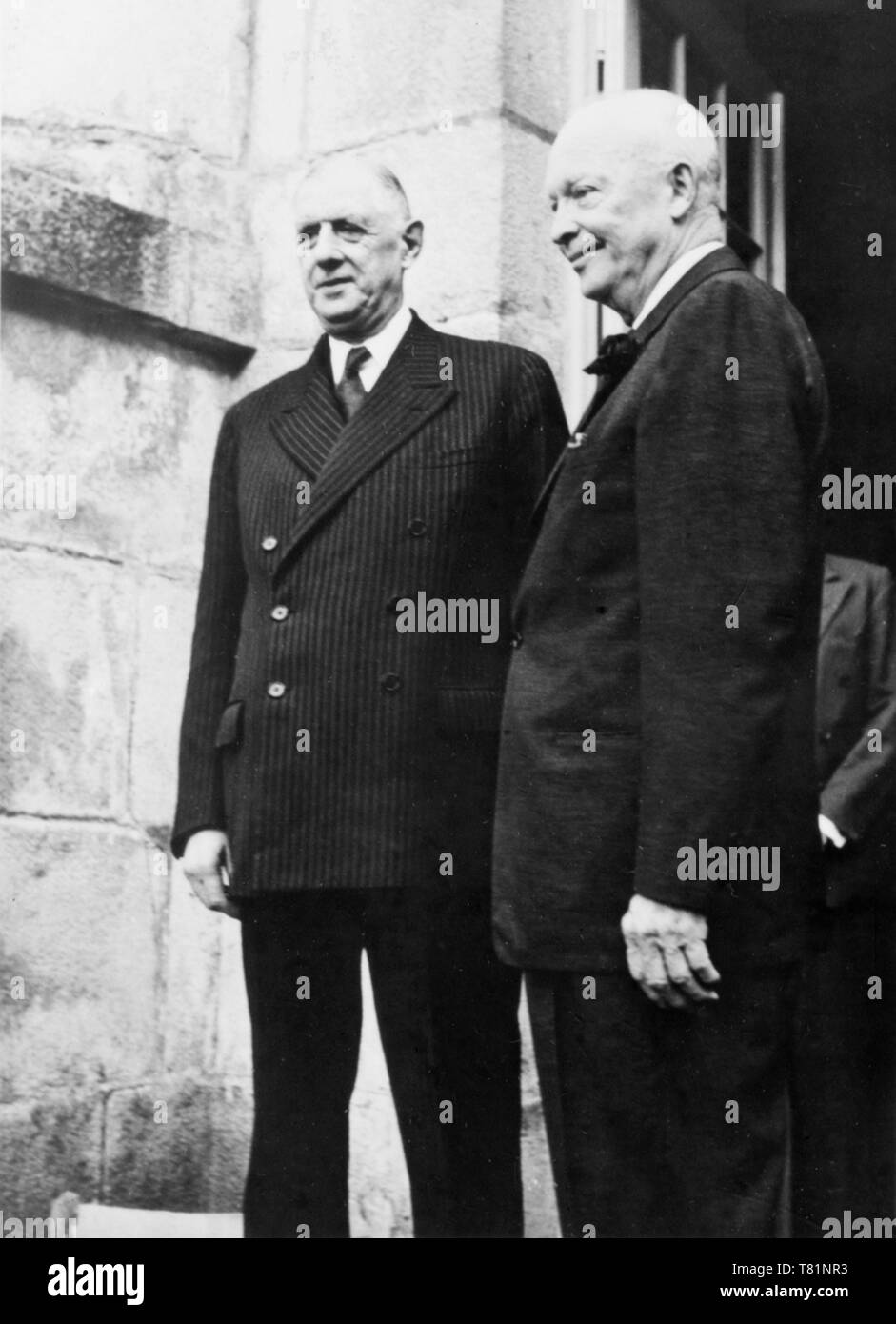 Charles de Gaulle and Dwight Eisenhower Stock Photo