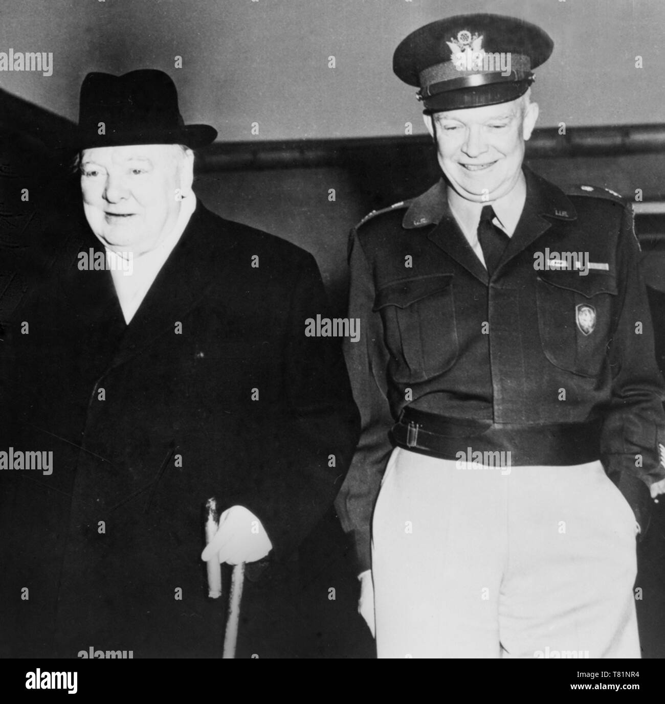 Winston Churchill and Dwight Eisenhower Stock Photo