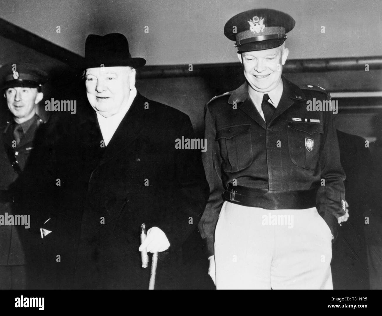Winston Churchill and Dwight Eisenhower Stock Photo