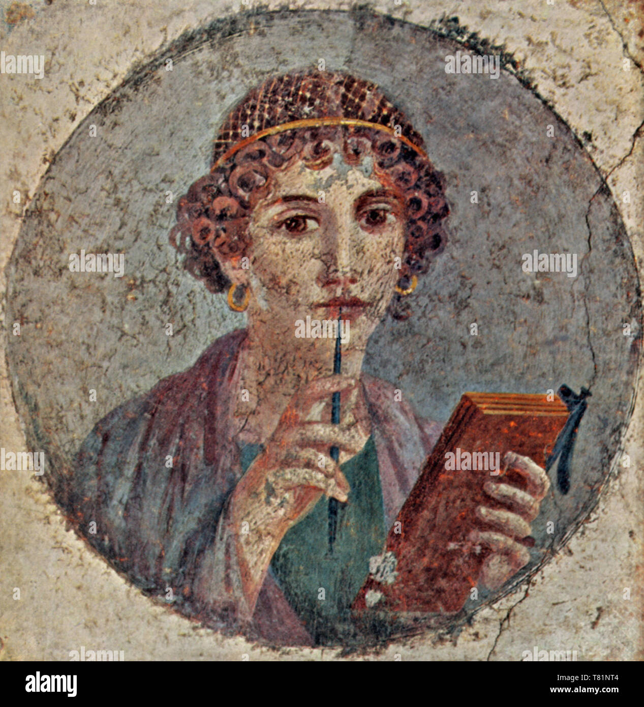 Sappho, Ancient Greek Poet Stock Photo