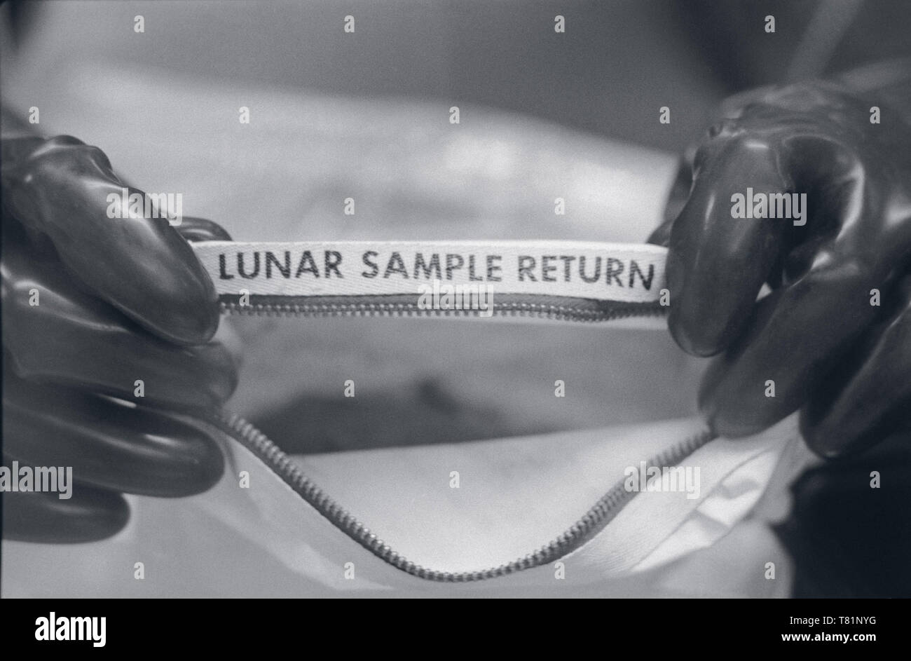 Apollo 11 Sample Bag, 1969 Stock Photo