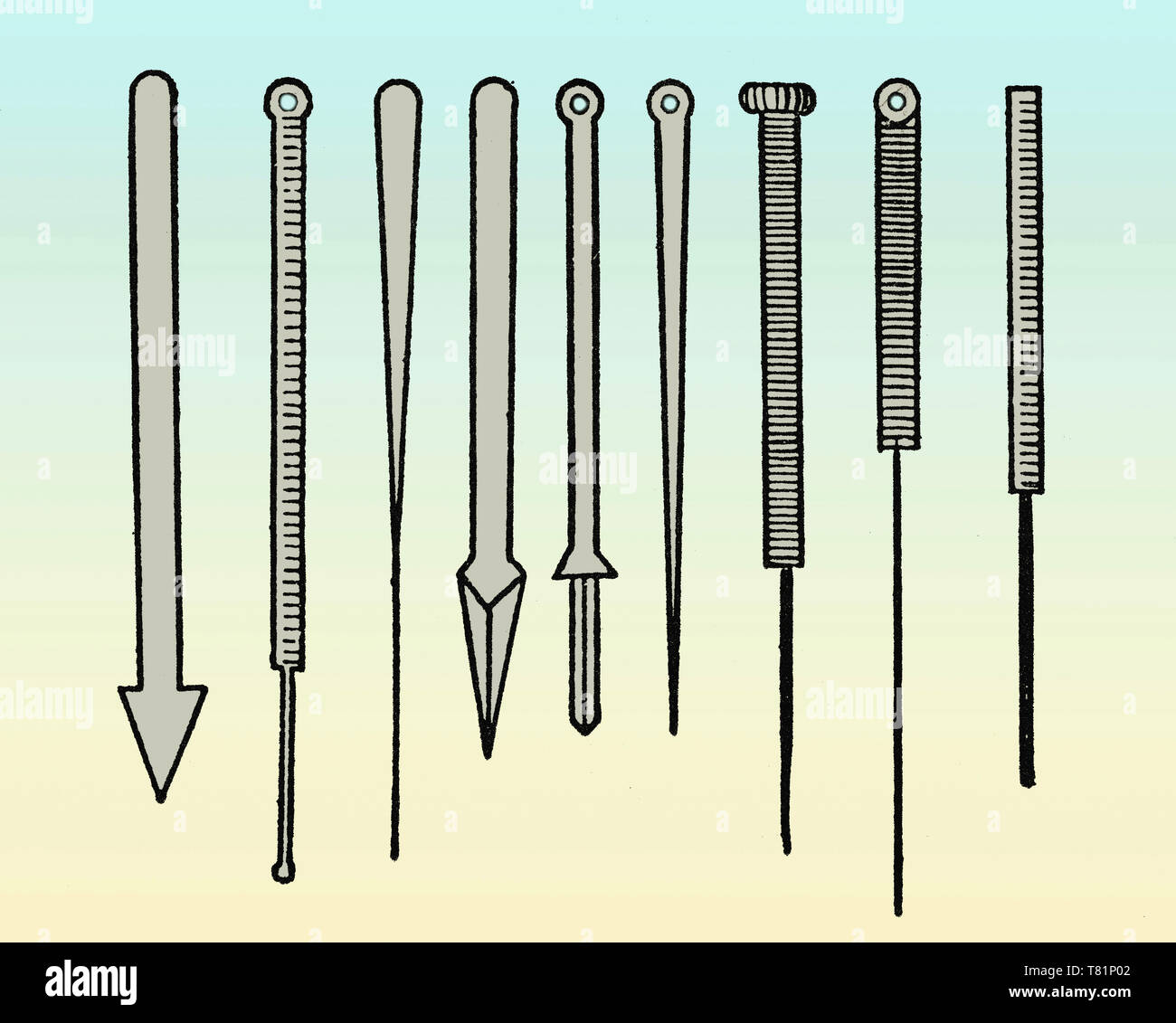 Chinese Acupuncture, Nine Needles Stock Photo Alamy
