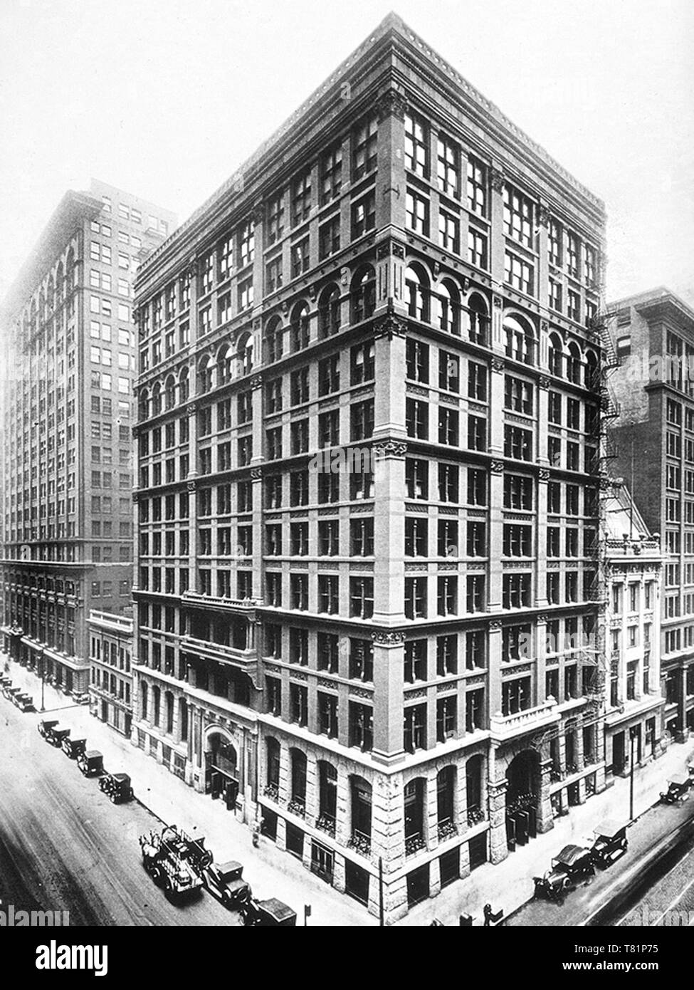Home Insurance Company First Skyscraper Chicago 1884 Stock Photo Alamy