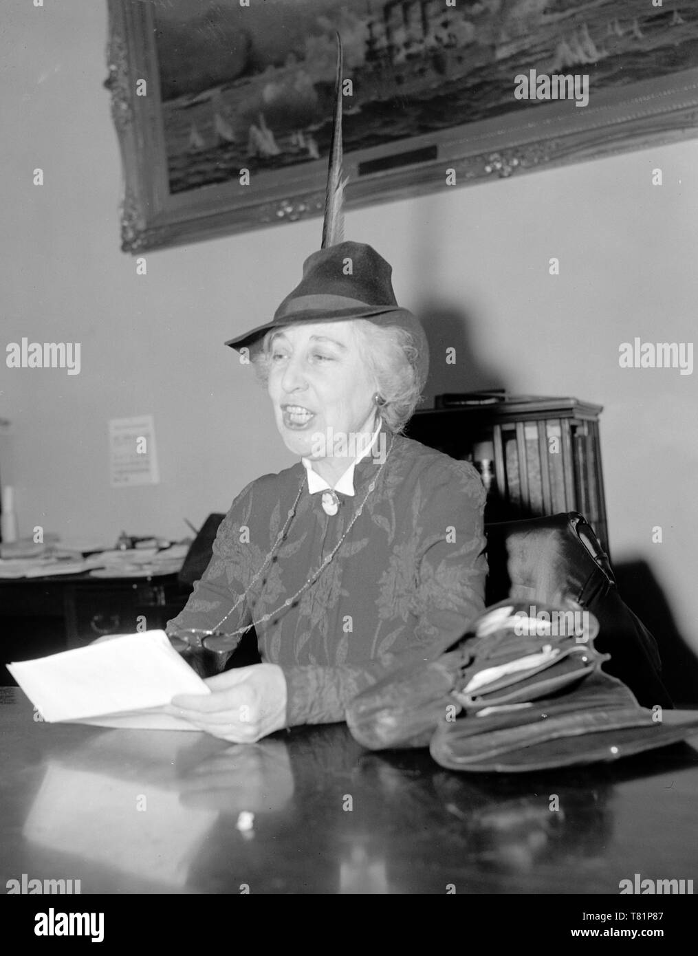 Jeannette Rankin, American Politician and Pacifist Stock Photo