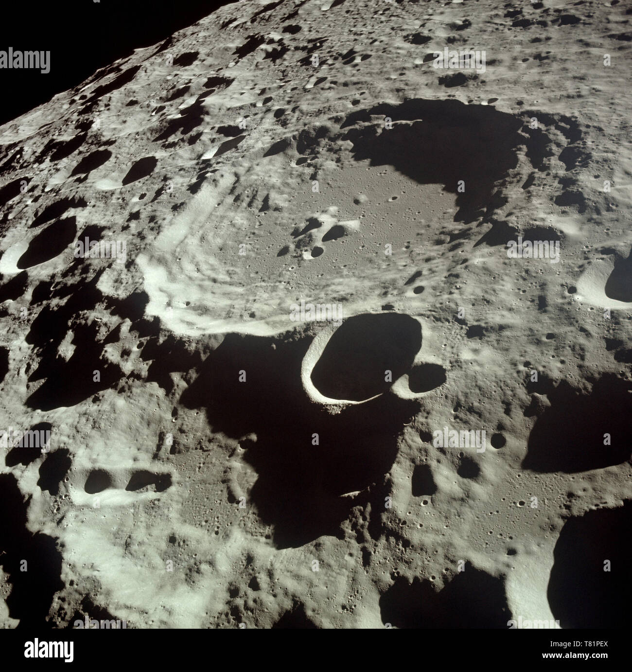 Apollo 11, Moon Craters, 1969 Stock Photo