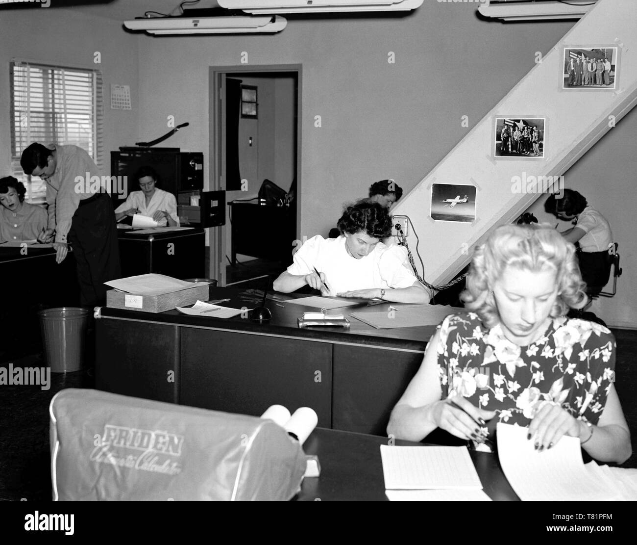 High Speed Flight Station, Human Computers, 1949 Stock Photo