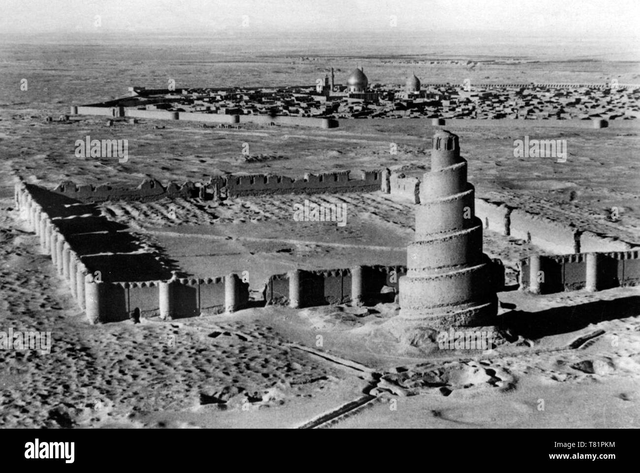Abbasid Architecture, Abu Dulaf Mosque Stock Photo