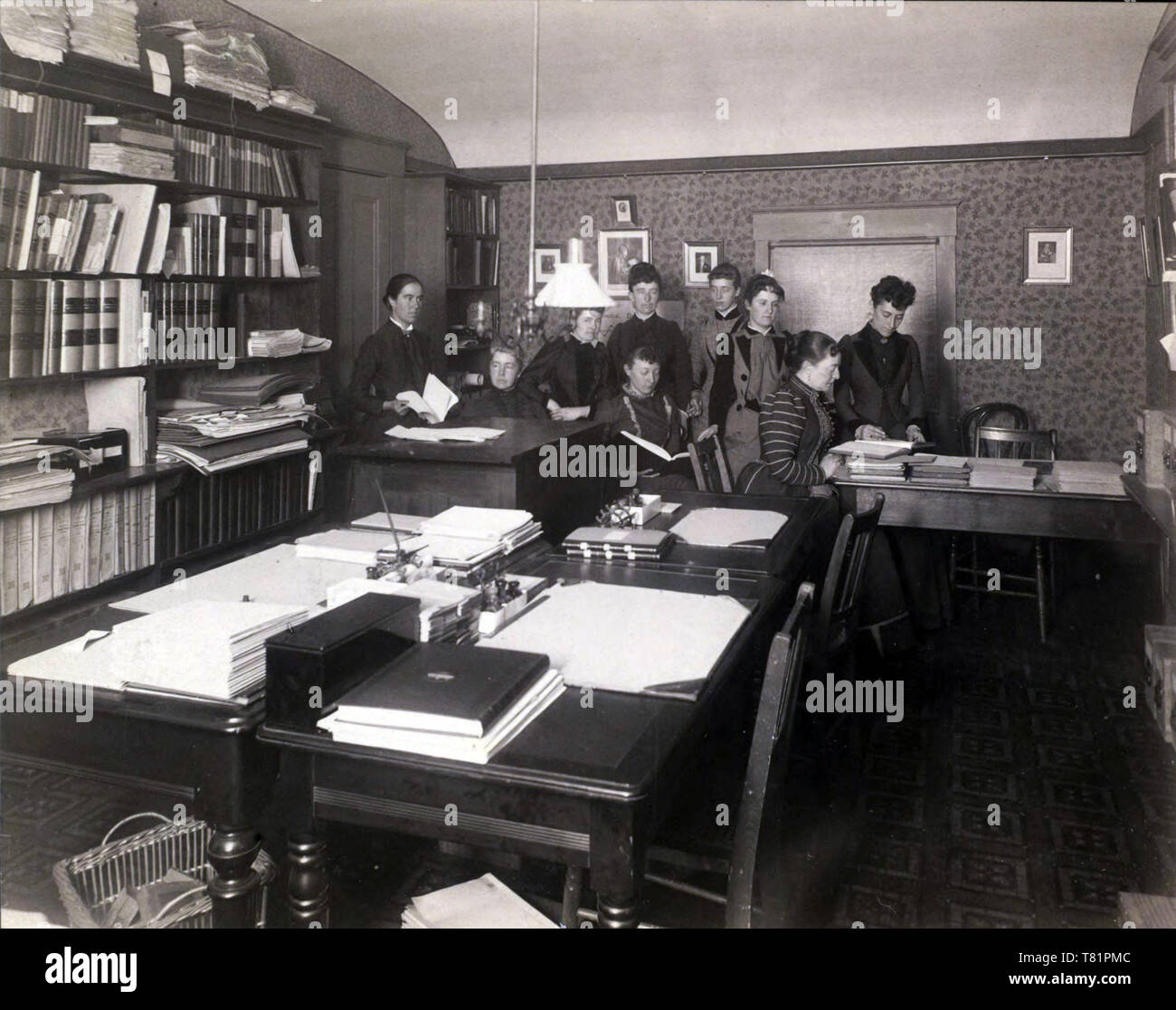 Harvard Computers with Mrs. Henry Draper, 1891 Stock Photo