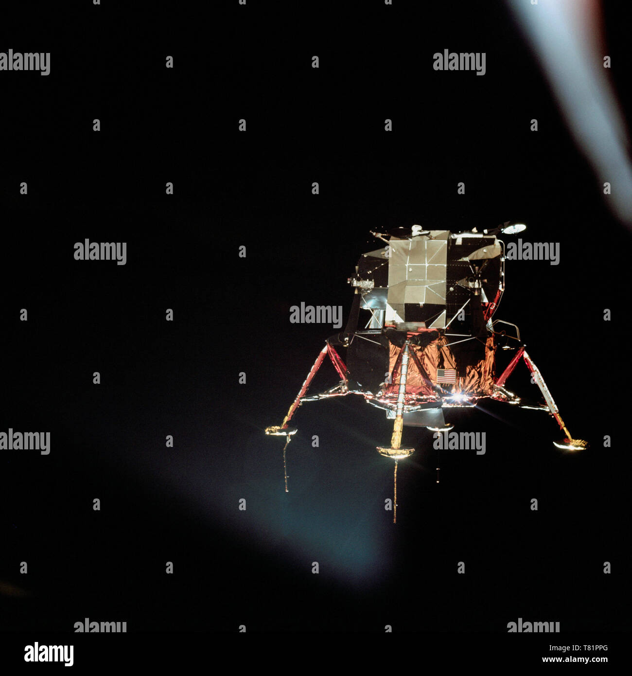 Apollo 11 Lunar Module In Landing Configuration, 1969 Stock Photo