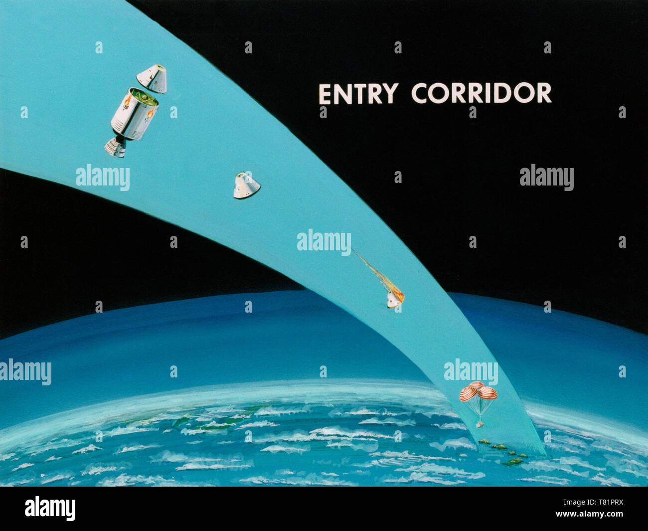 NASA, Apollo Spacecraft Entry Corridor, 1966 Stock Photo Alamy