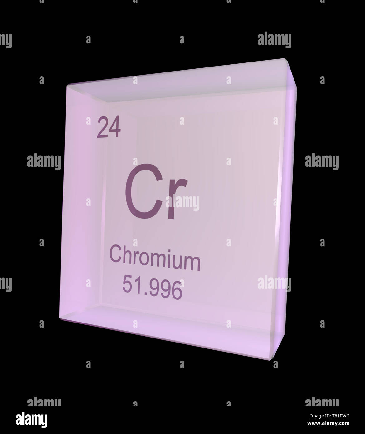 Chromium, Chemical Element Symbol, Illustration Stock Photo