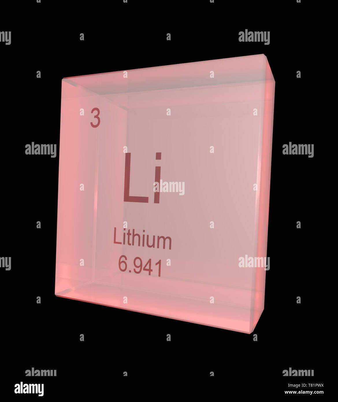Lithium, Chemical Element Symbol, Illustration Stock Photo