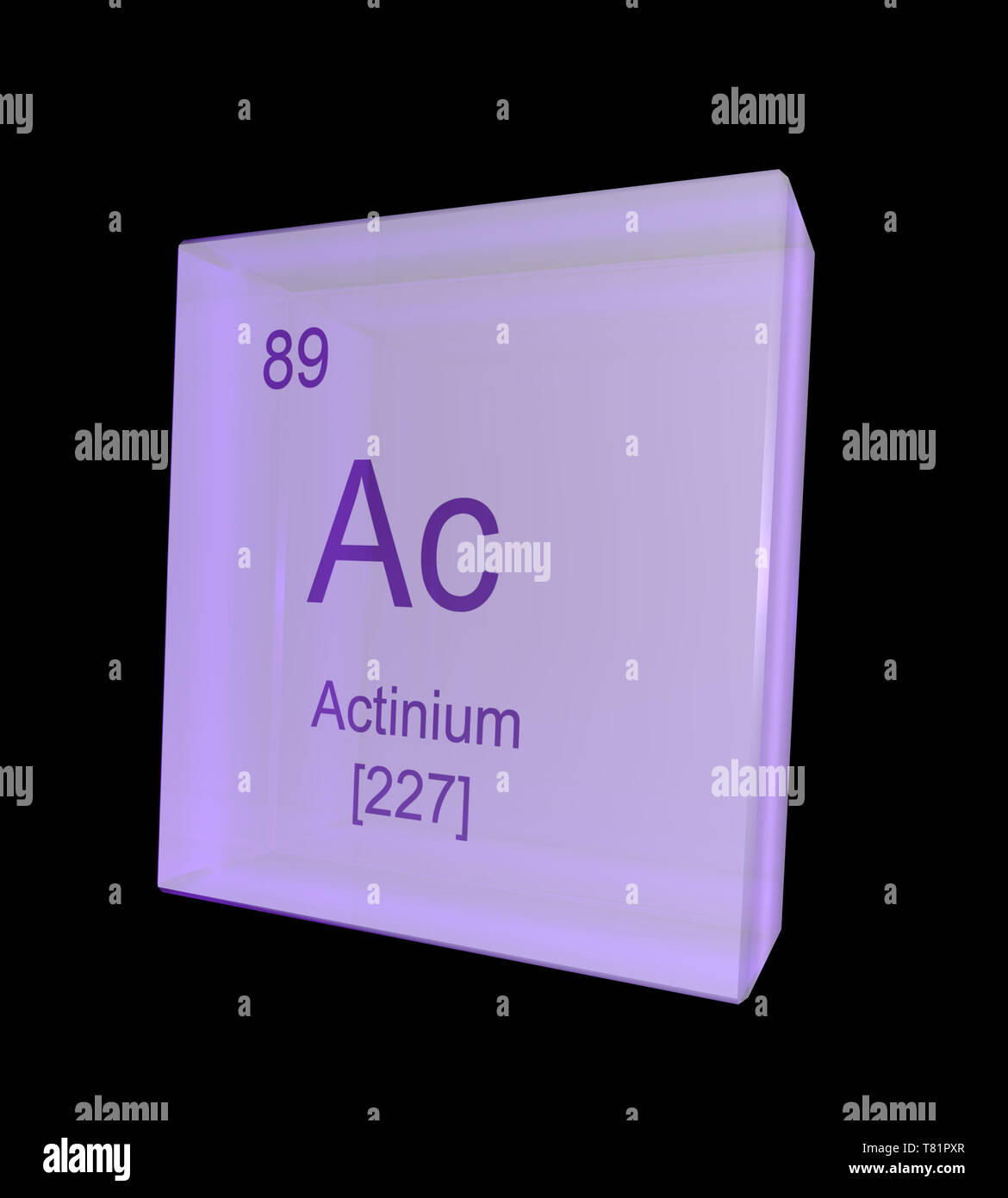Actinium, Chemical Element Symbol, Illustration Stock Photo