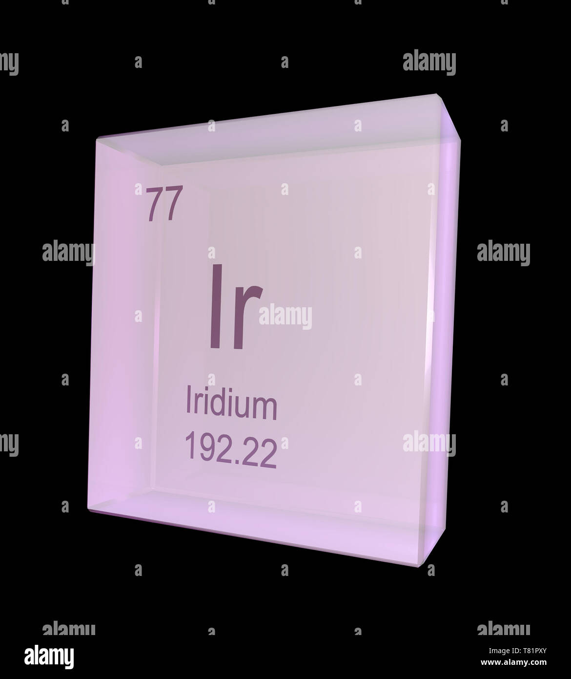 Iridium, Chemical Element Symbol, Illustration Stock Photo