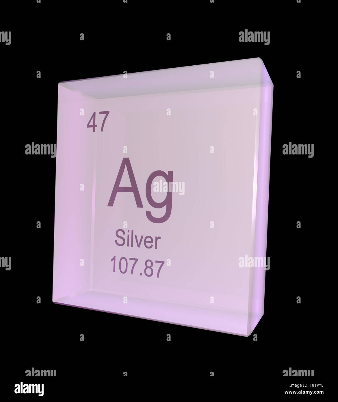 Silver, Chemical Element Symbol, Illustration Stock Photo