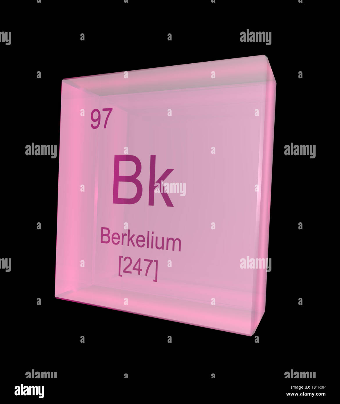 Berkelium, Chemical Element Symbol, Illustration Stock Photo