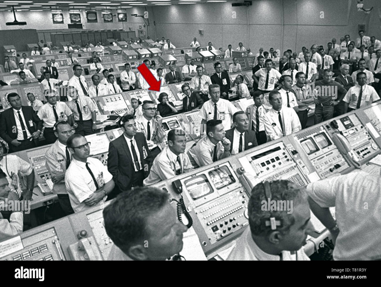 Apollo 11, Launch Control Center, JoAnn Morgan, 1969 Stock Photo