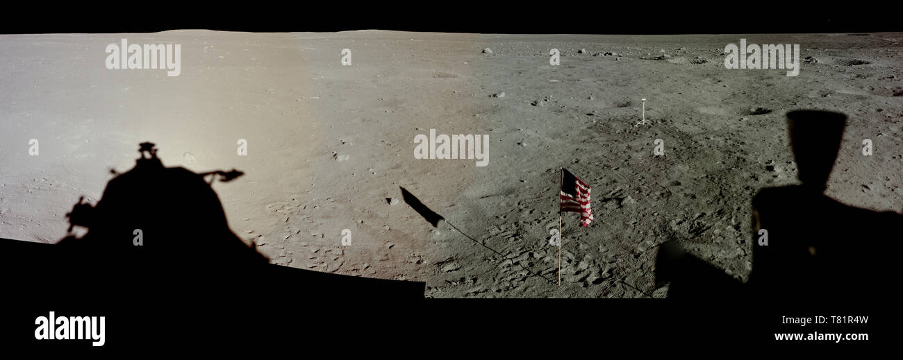 Apollo 11, Farewell to Tranquility Base, 1969 Stock Photo