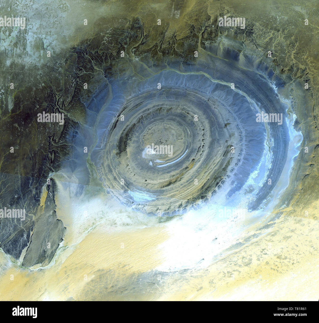 Richat Structure, ASTER Image Stock Photo