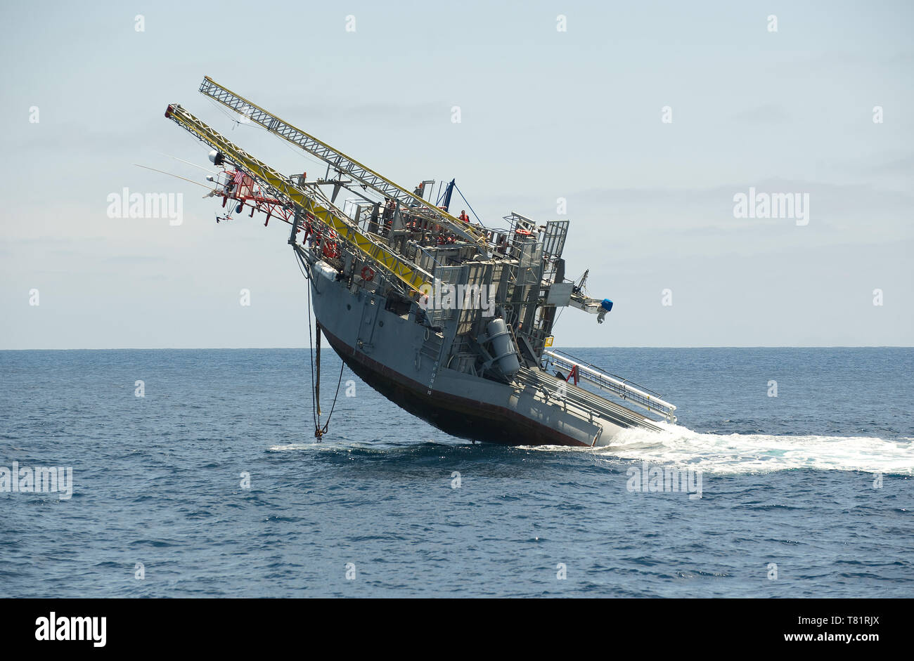 US Navy's Floating Instrument Platform (FLIP) Stock Photo