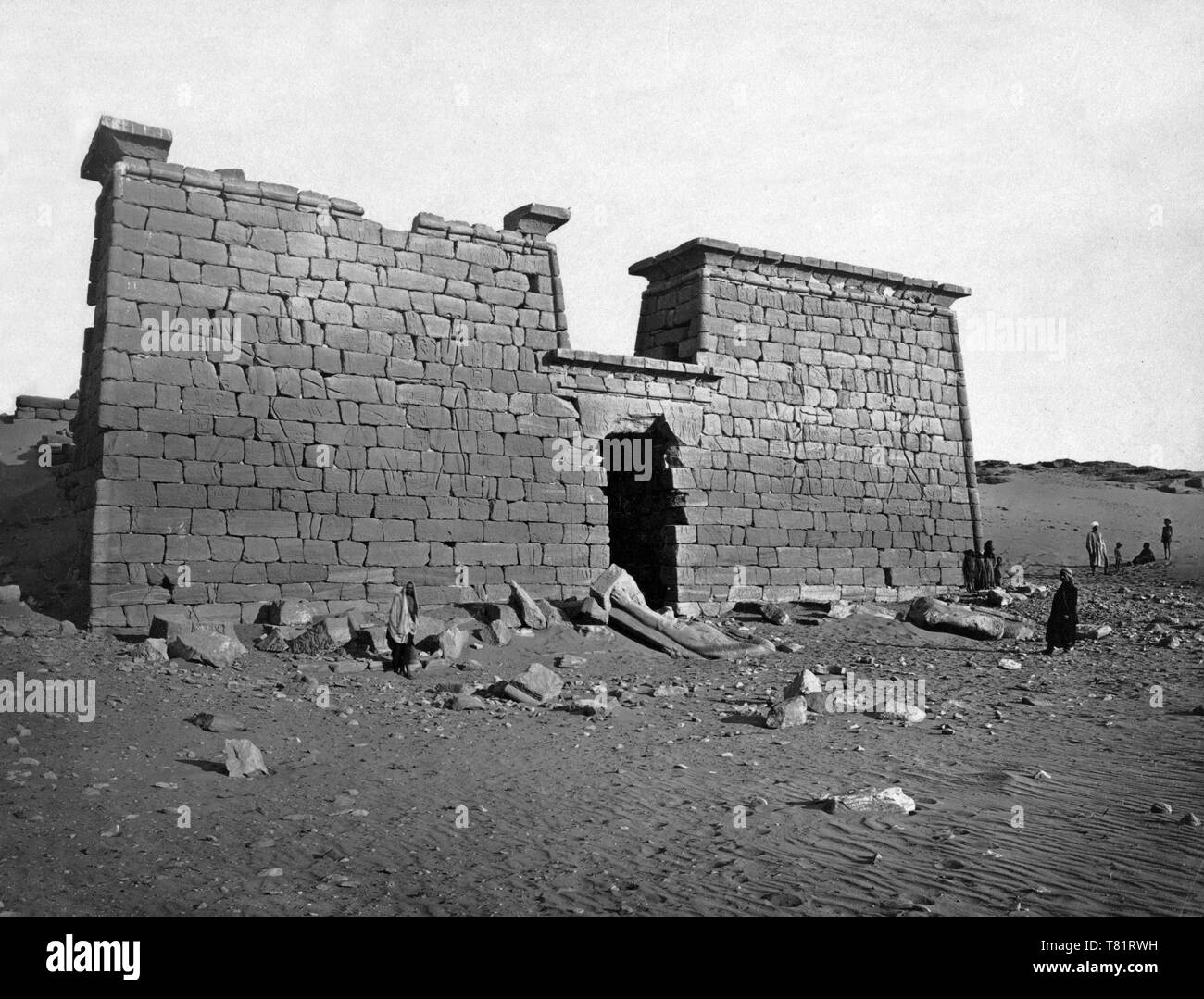 Nubia, Wadi es-Sebua, 1850s Stock Photo
