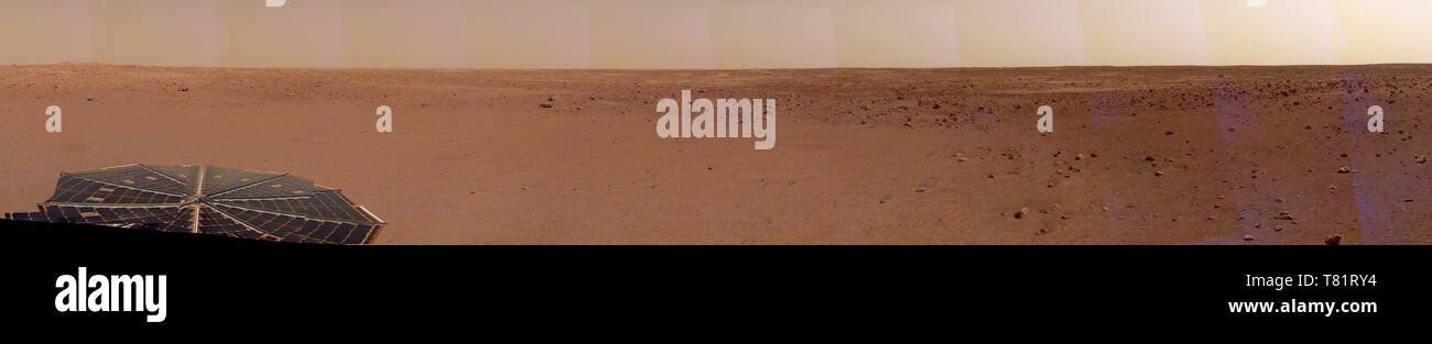Mars Panorama, InSight Mission Stock Photo