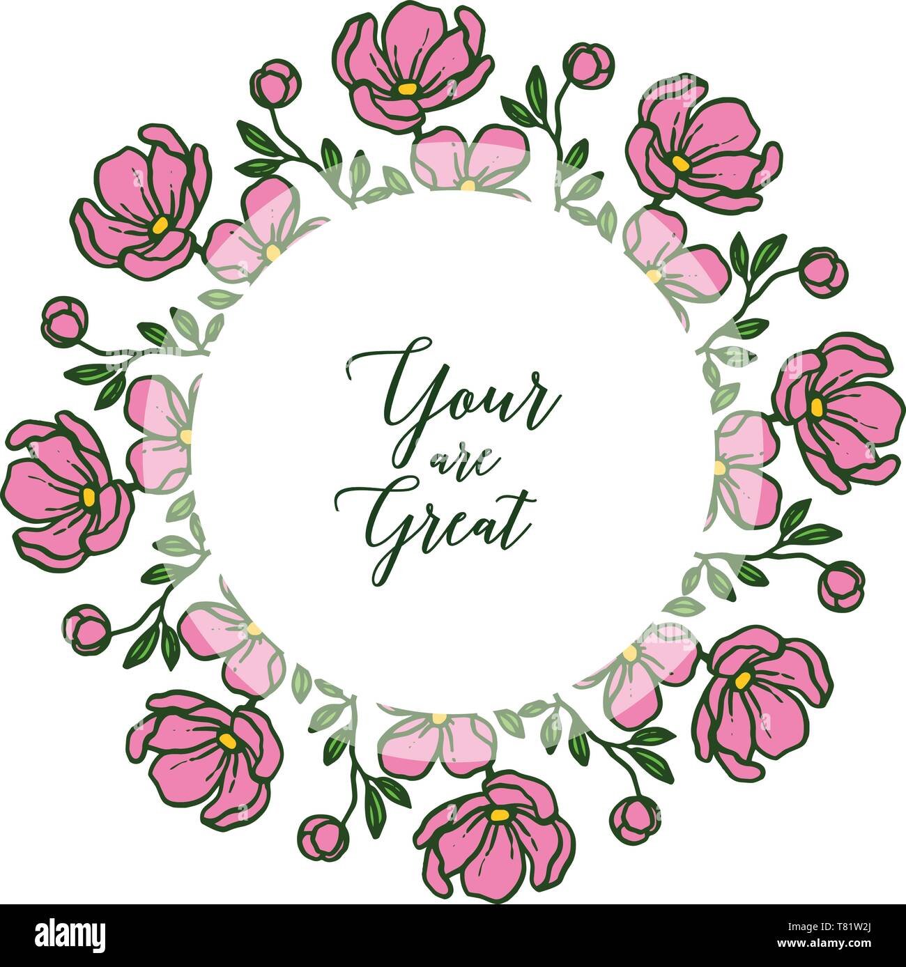 Vector illustration invitation card your are great with various pattern ...