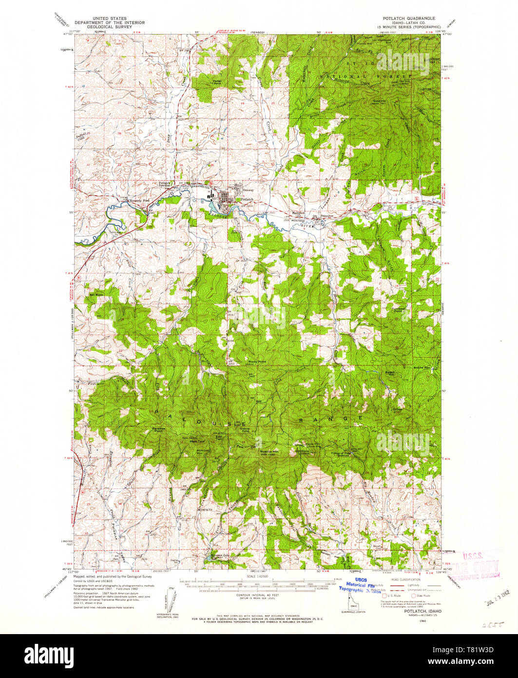 Map of potlatch hires stock photography and images Alamy