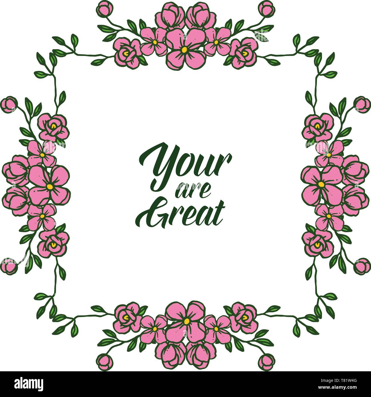 Vector illustration design card your are great with various texture of ...
