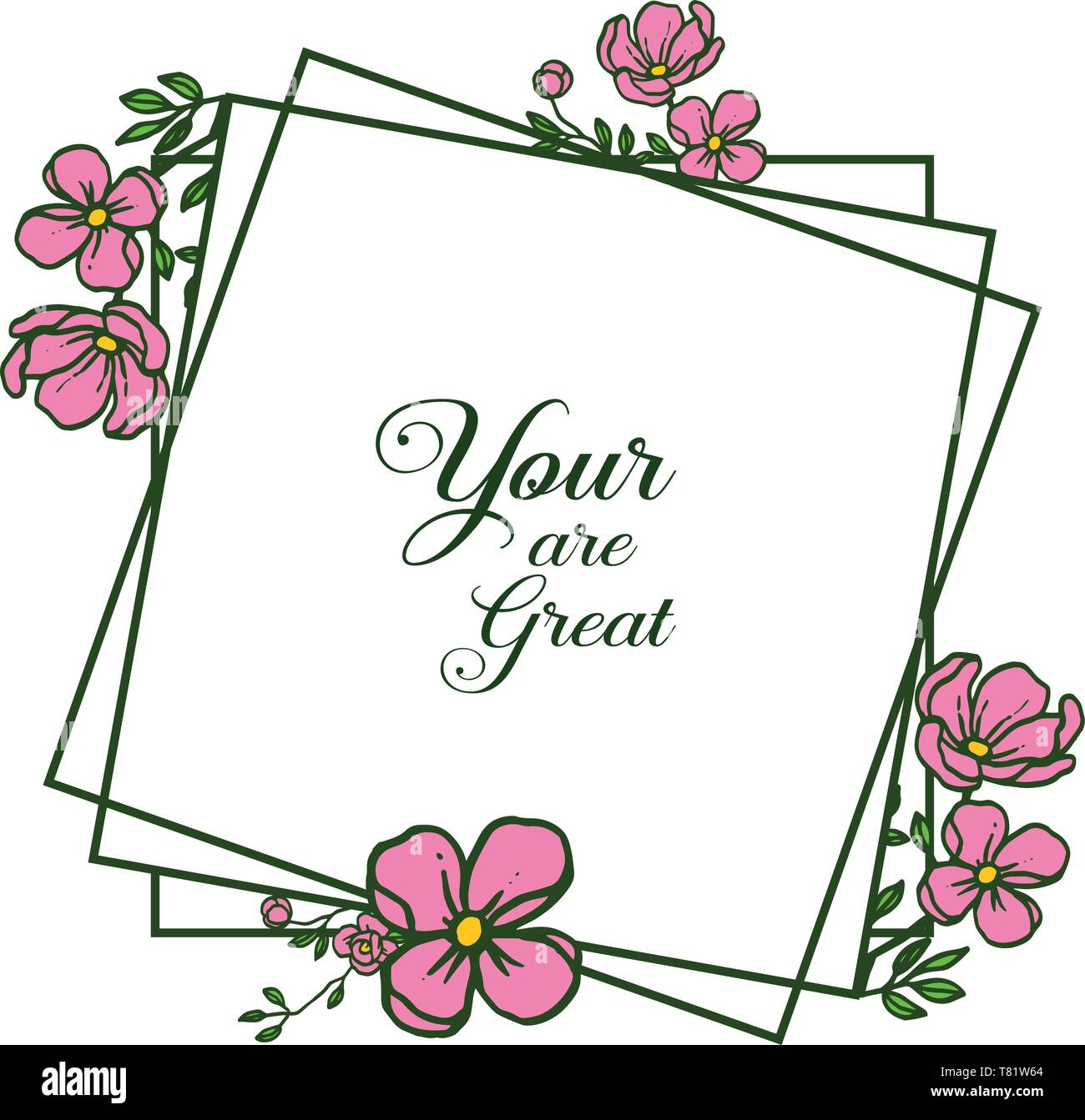 Vector illustration design card your are great with various texture of ...