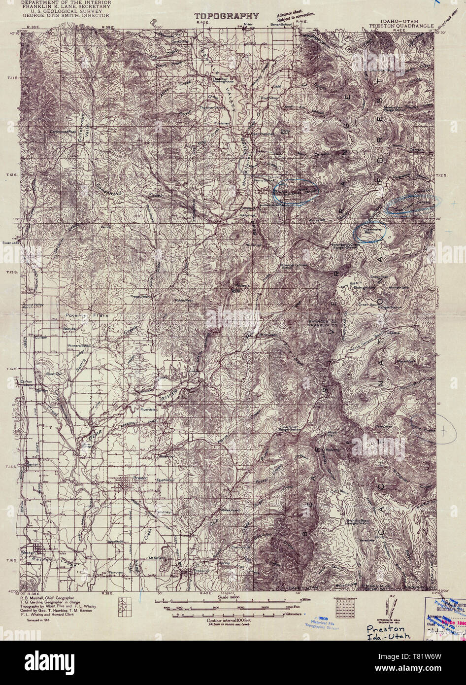 Preston idaho map hires stock photography and images Alamy