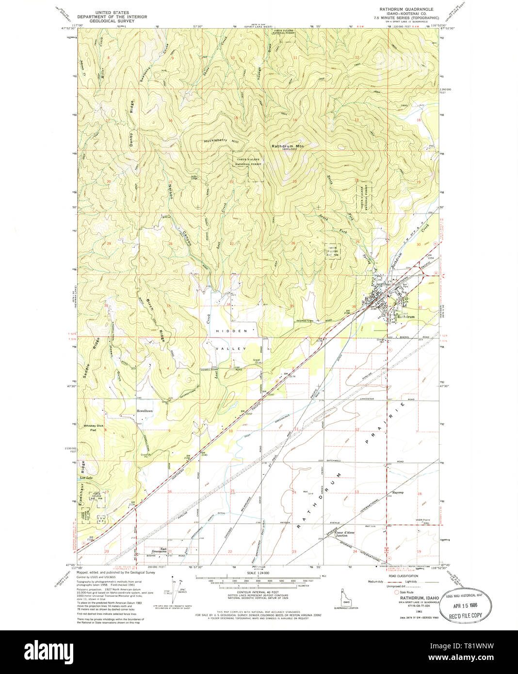 Rathdrum idaho map hi-res stock photography and images - Alamy