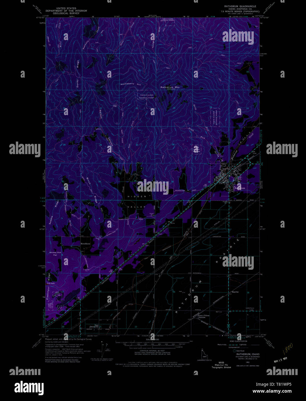 Map of rathdrum idaho hires stock photography and images Alamy