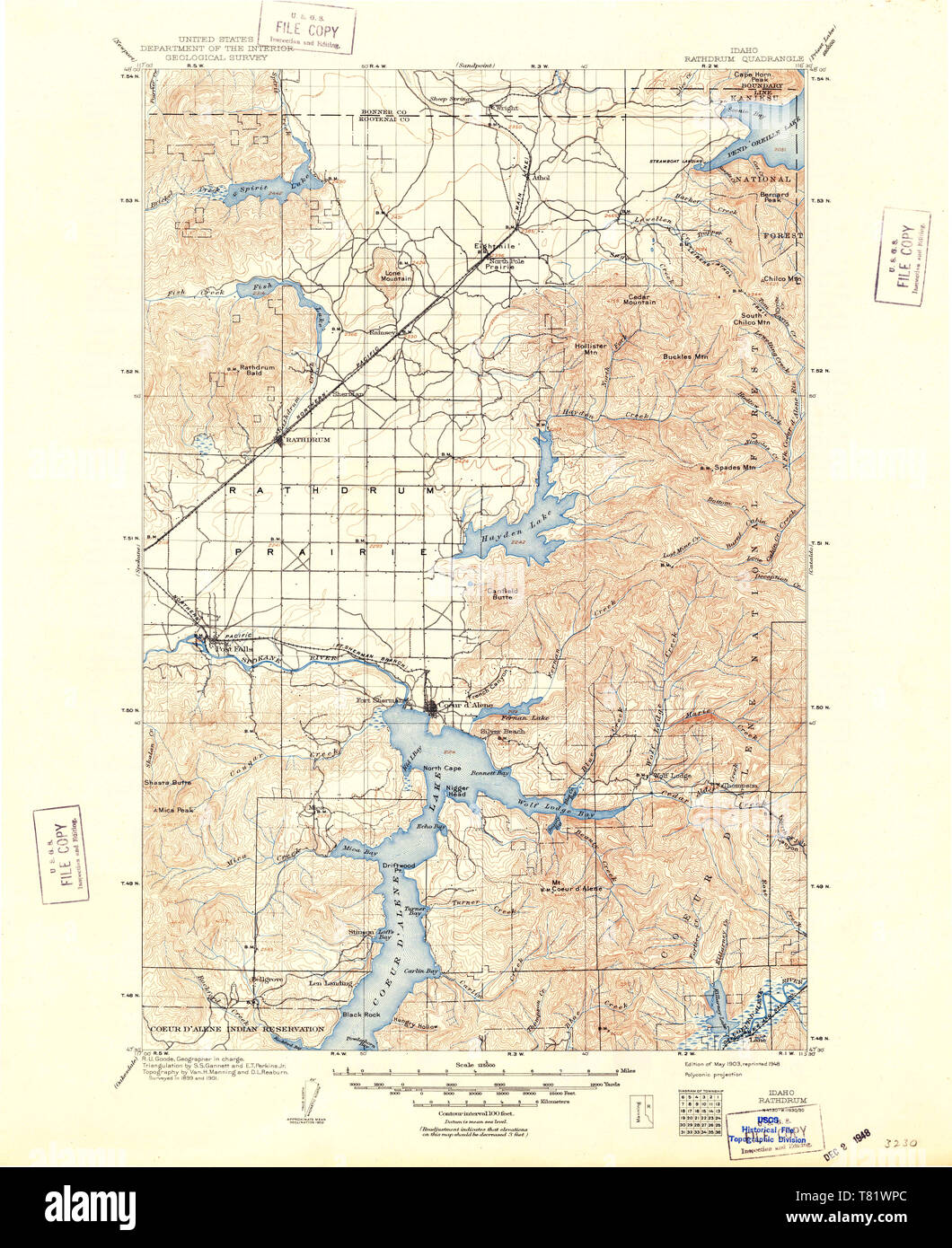 Map of rathdrum idaho hi-res stock photography and images - Alamy