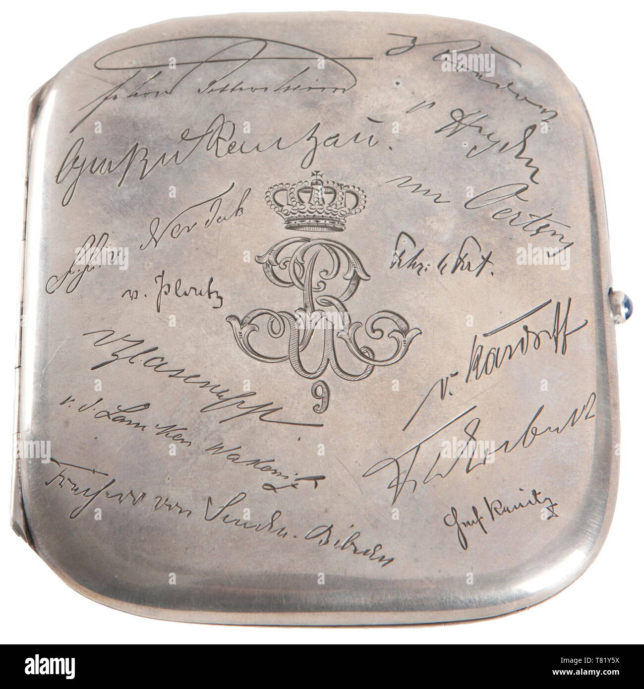 An imperial uhlan's cigarette case. From the possessions of a uhlan from  the 