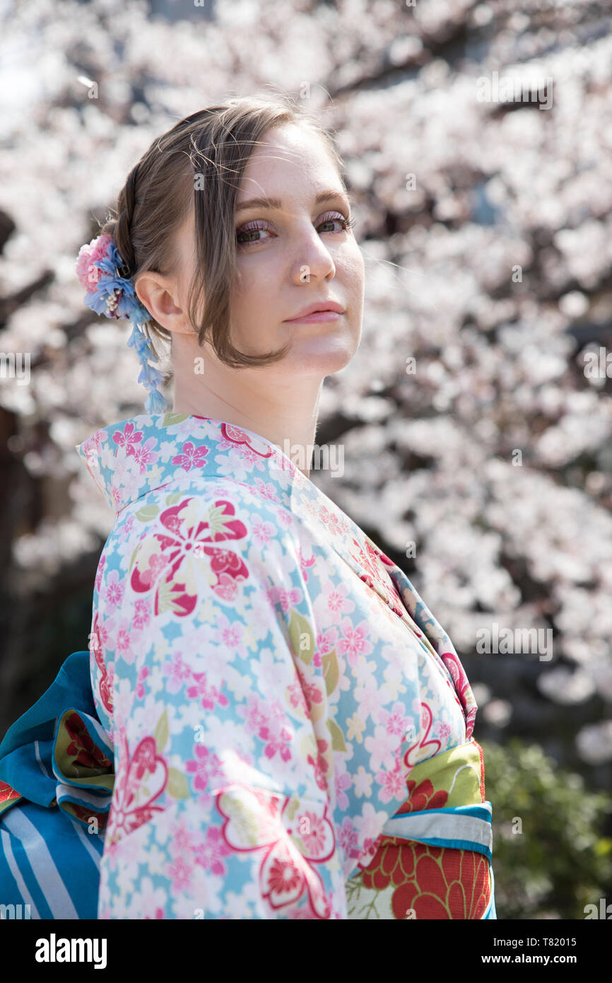 Cherry blossoms in Gion Kyoto Stock Photo